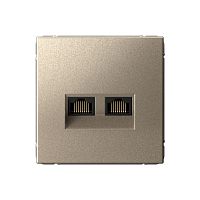 Розетка компьютерная без рамки Systeme Electric ArtGallery  2-м. RJ45 CAT 6А шампань картинка